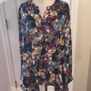 Butterfly pattern blouse